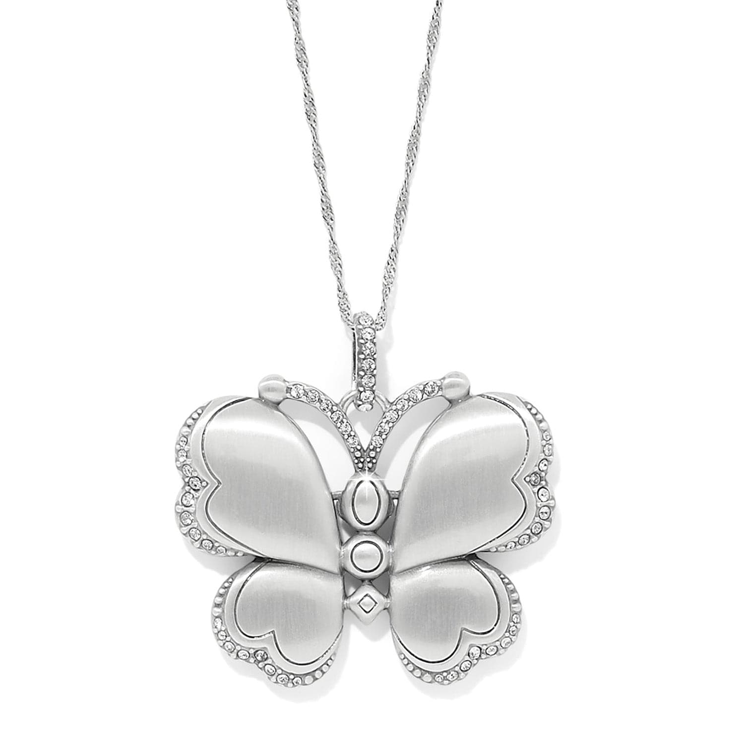 Trust Your Journey Reversible Butterfly Necklace silver-blues 6