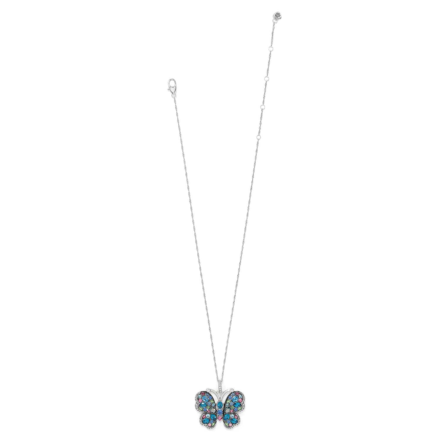 Trust Your Journey Reversible Butterfly Necklace silver-blues 7
