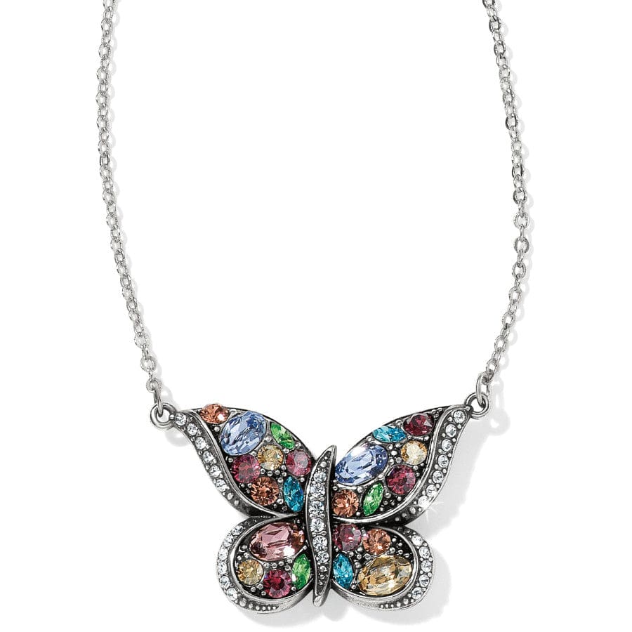 Trust Your Journey Reversible Butterfly Necklace silver-pastel-multi 1