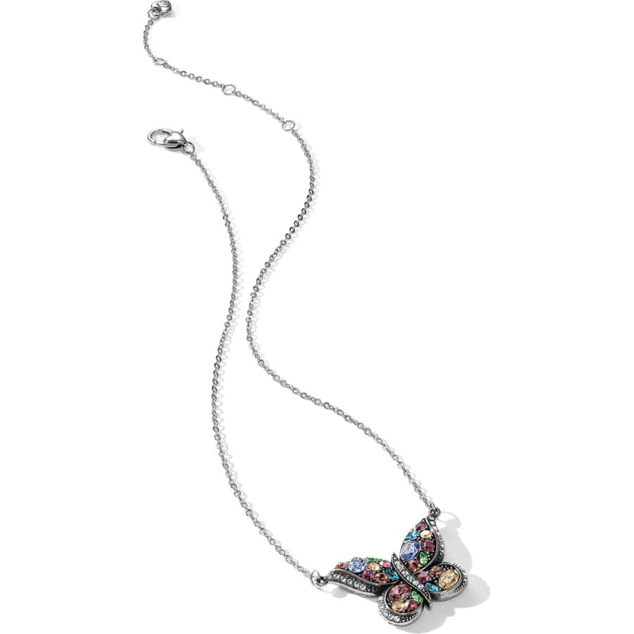 Trust Your Journey Reversible Butterfly Necklace silver-pastel-multi 3