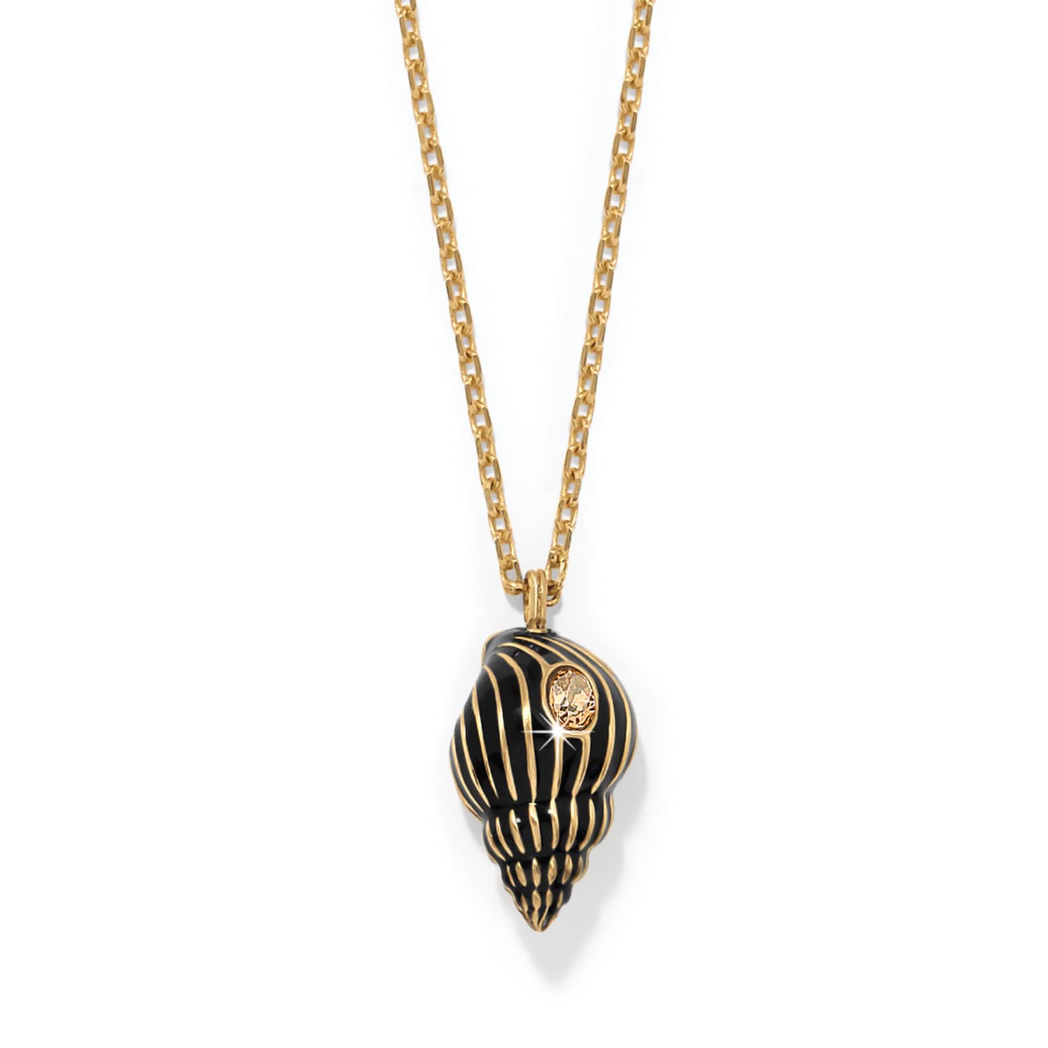 Twilight Waters Ebony Shell Necklace gold 1