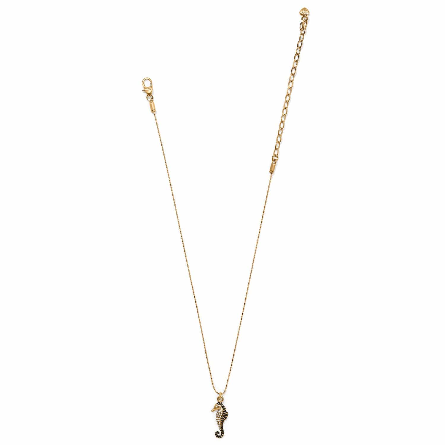 Twilight Waters Seahorse Necklace gold-black 3