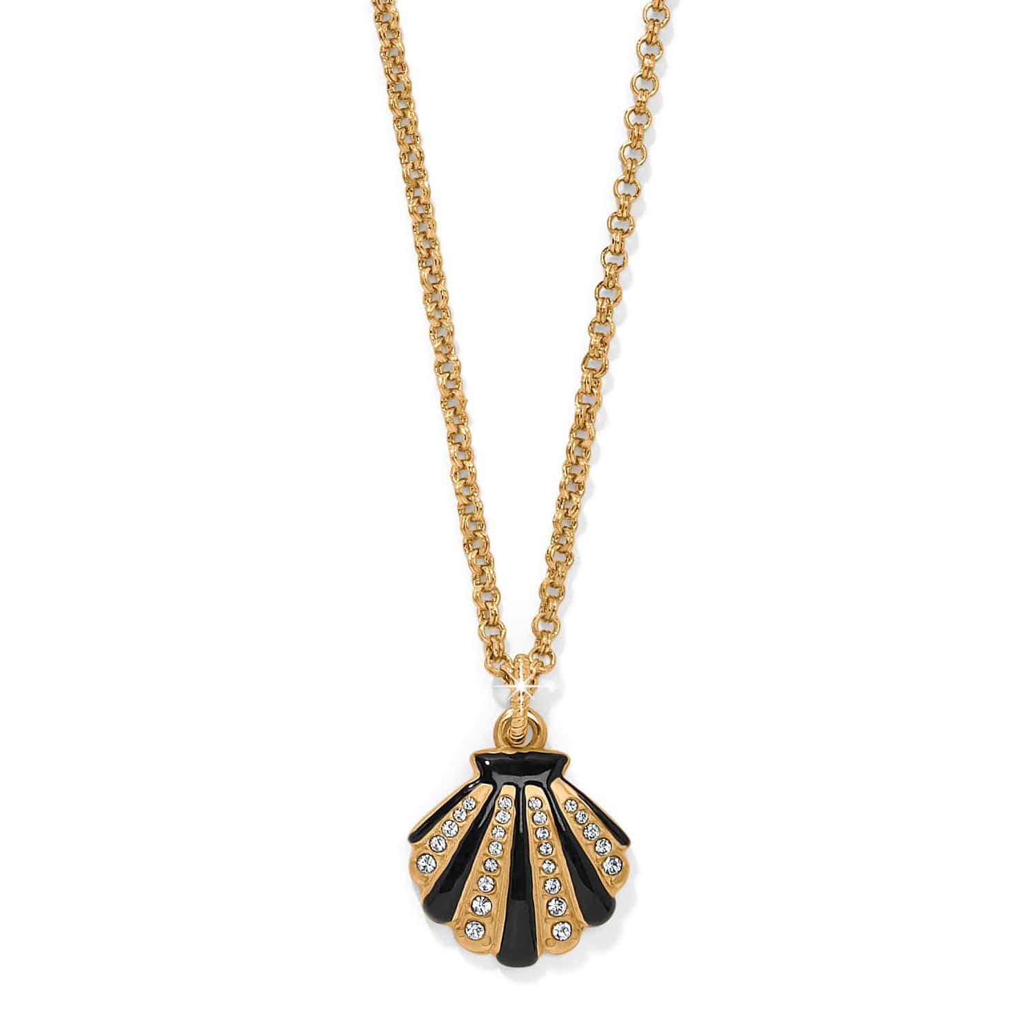 Twilight Waters Shell Necklace gold-black 1