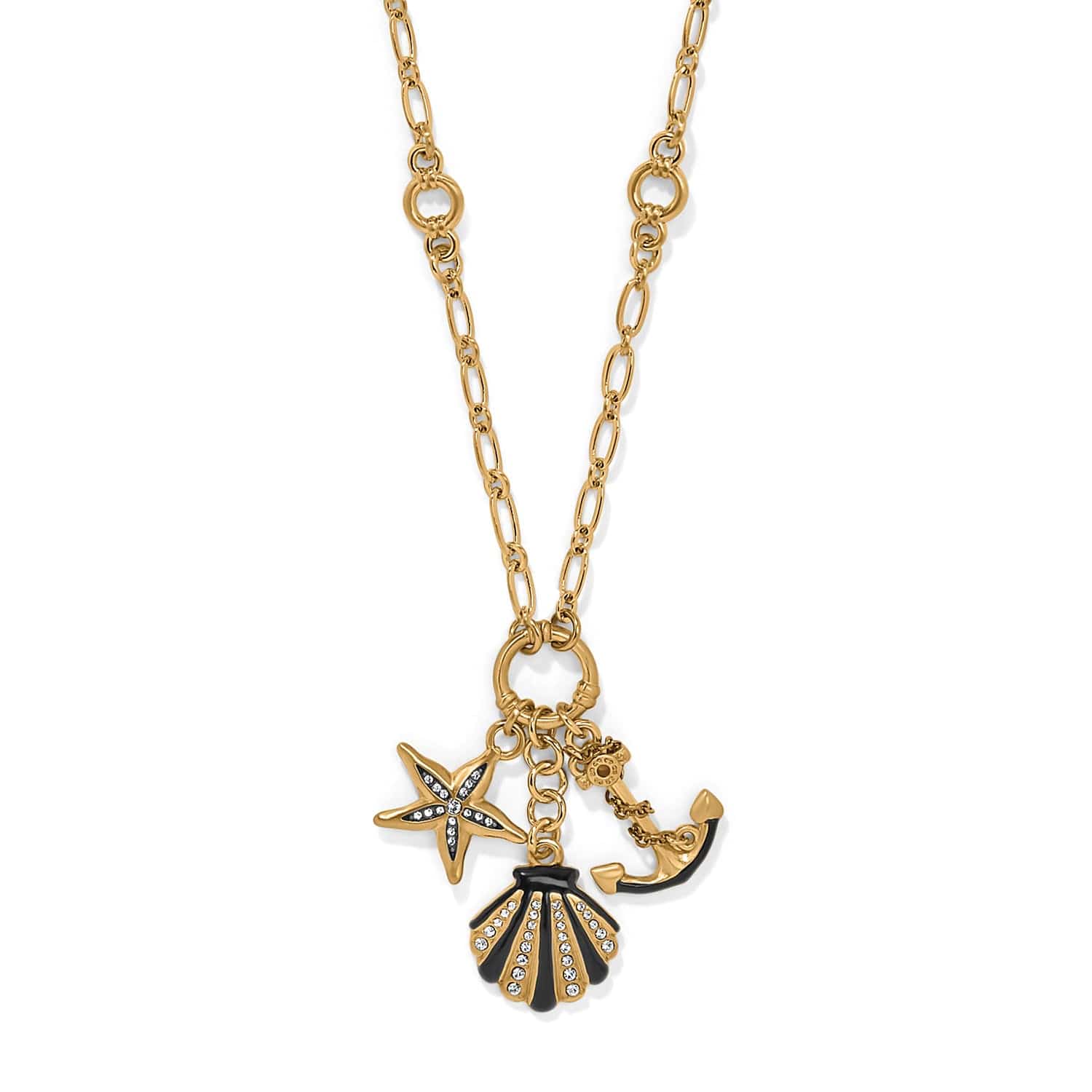 Twilight Waters Trio Necklace gold-black 1