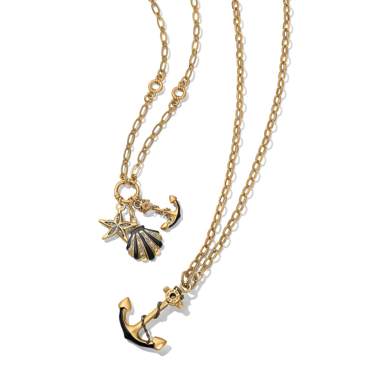Twilight Waters Trio Necklace gold-black 4