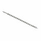 Brighton bracelet with silver-plated beaded circular links and fold-over clasp shown fully extended on a white background