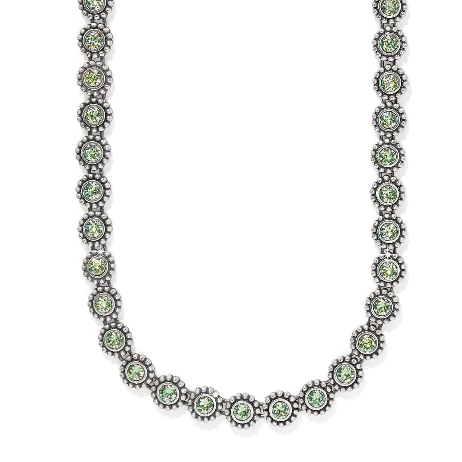 Twinkle Link Necklace silver-peridot 1