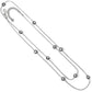 Brighton long station necklace with silver-plated snake chain and crystal accents throughout on a white background