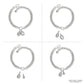 Brighton silver-plated curb chain bracelets shown with interchangeable crystal teardrop and round charms on a white background
