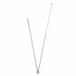 Brighton silver-plated pendant necklace with small rectangular crystal and beaded frame on a white background