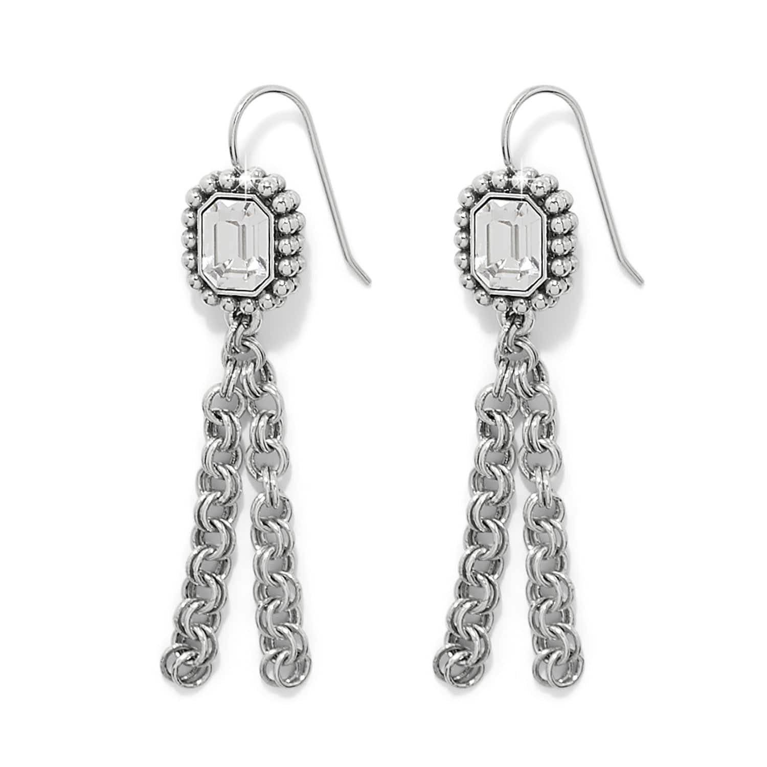 Twinkle Luxe Tassel French Wire Earrings silver 1