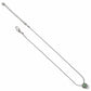 Brighton silver-plated pendant necklace with green crystal, snake chain, and adjustable extender on a white background