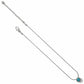 Brighton pendant necklace with blue crystal and silver-plated snake chain with lobster clasp on a white background