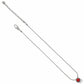 Brighton pendant necklace with red crystal and silver-plated snake chain with adjustable extender on a white background