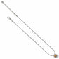Brighton silver-plated pendant necklace with amber crystal and beaded frame, featuring extender chain on a white background
