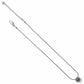 Brighton silver-plated pendant necklace with round blue crystal and beaded bezel detail on a white background