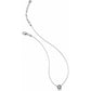 Brighton pendant necklace with silver-plated snake chain and small crystal accent on a white background