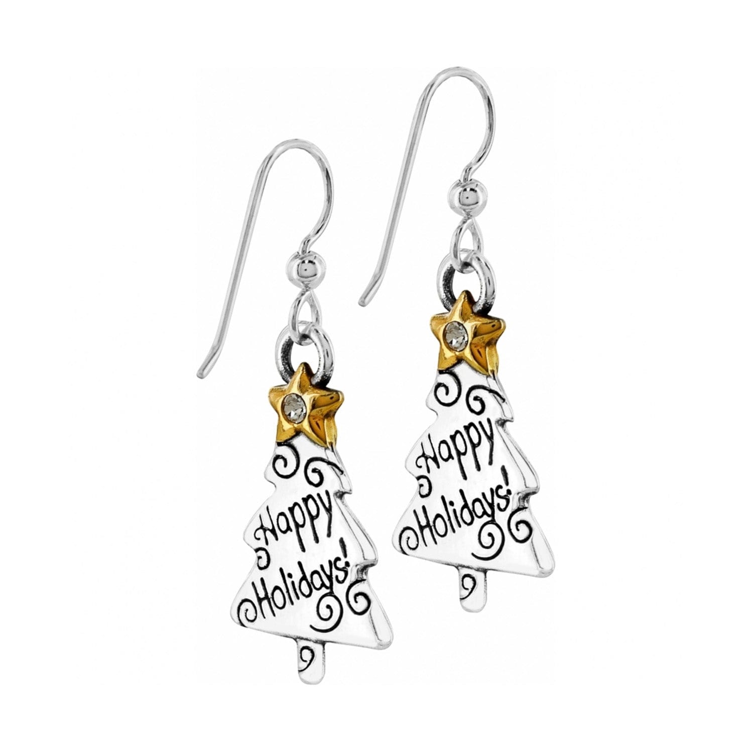 Twinkle Tree French Wire Earrings silver-gold 3
