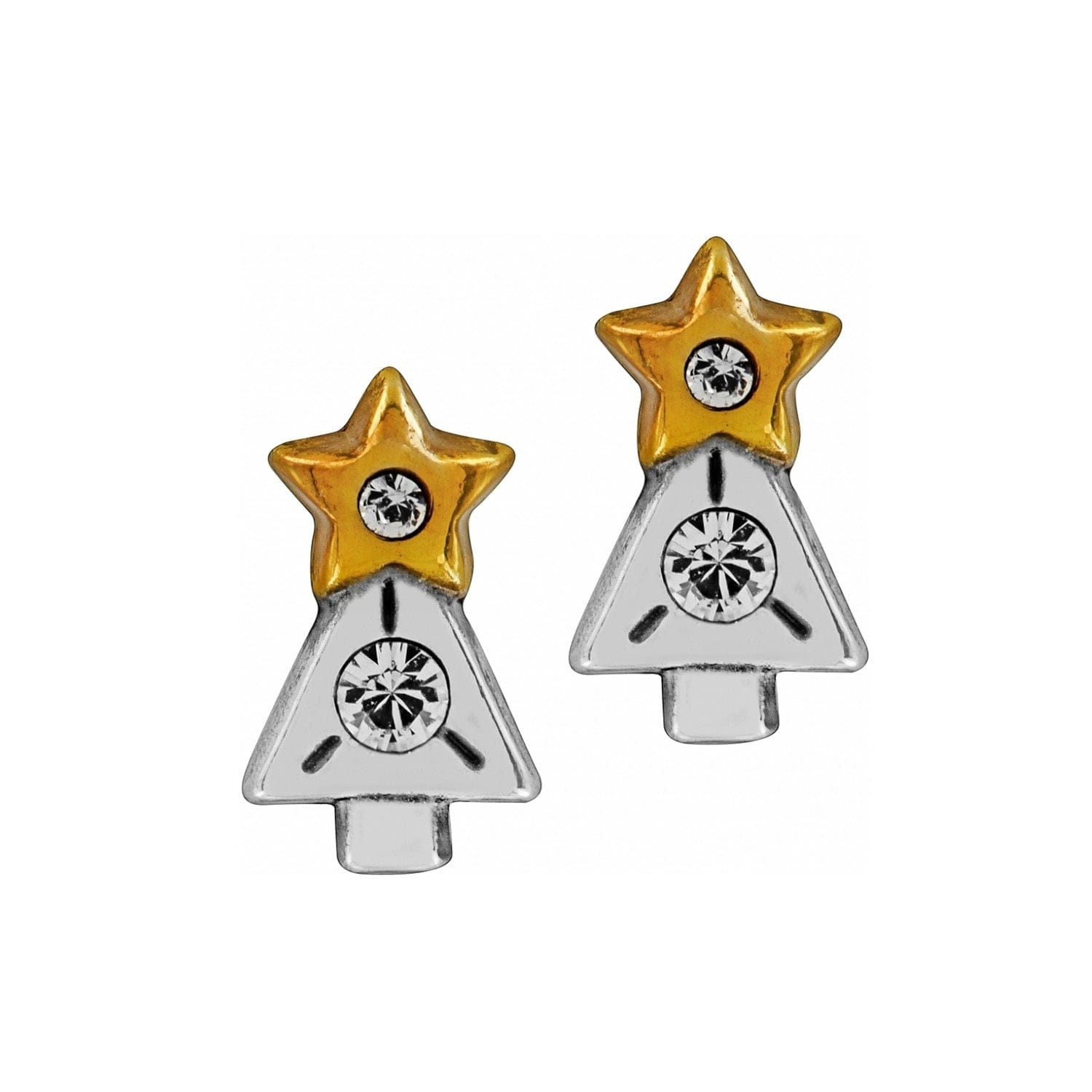 Twinkle Tree Mini Post Earrings silver-gold 2