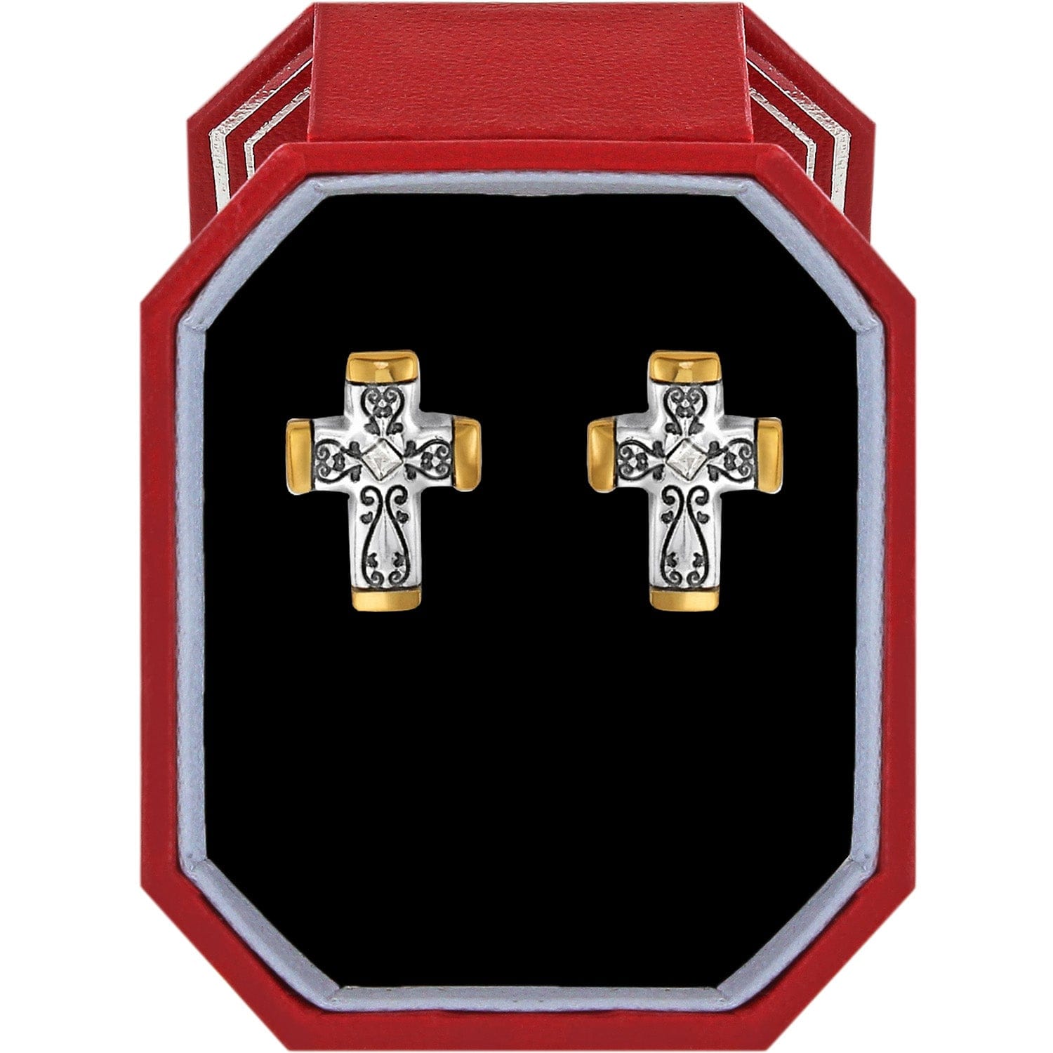 Venezia Cross Post Earrings Gift Box silver 1