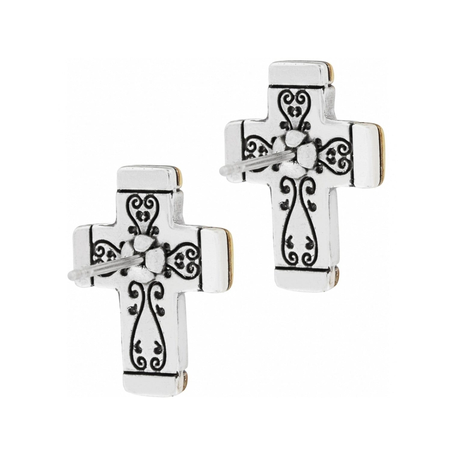 Venezia Cross Post Earrings silver-gold 2