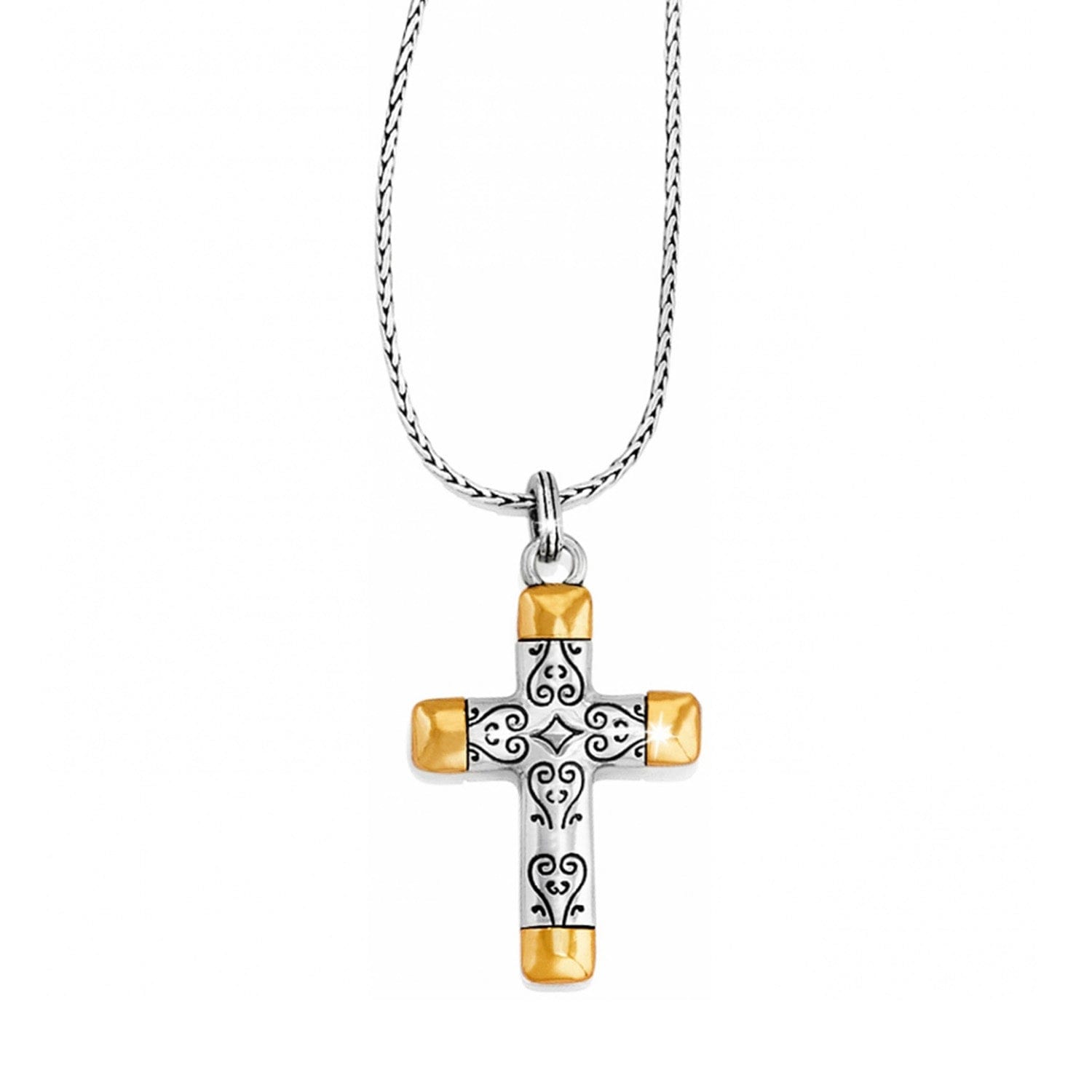 Venezia Cross Reversible Necklace silver-gold 1
