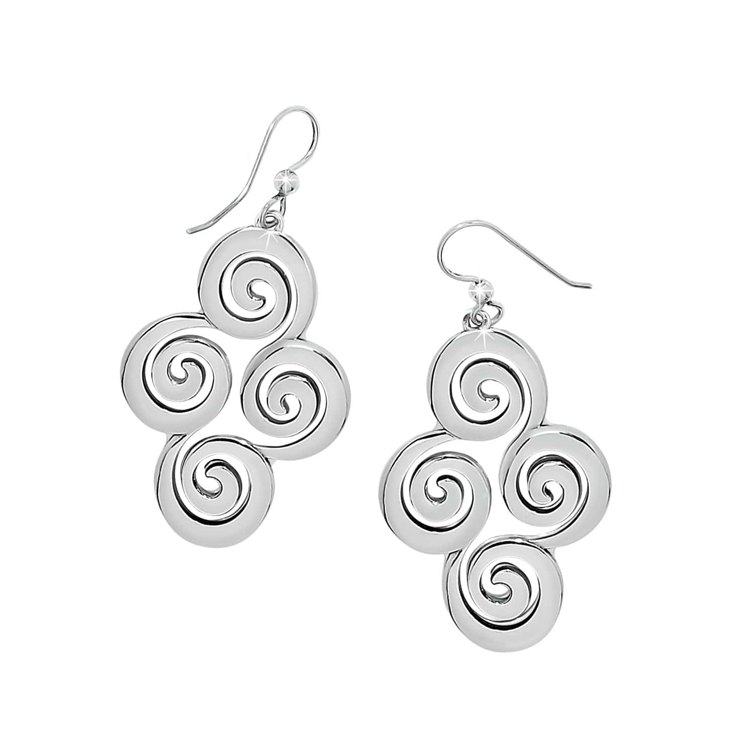 Vertigo Spiral French Wire Earrings silver 1