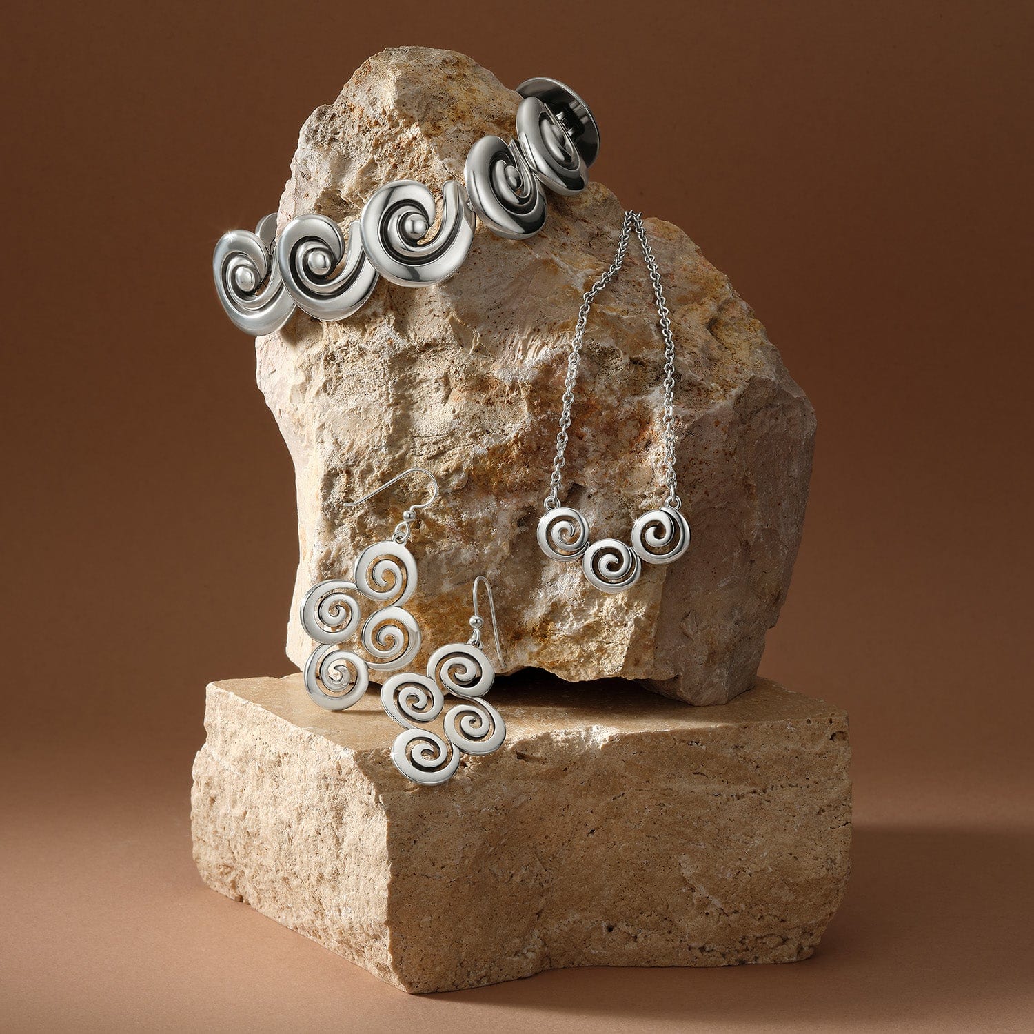 Vertigo Spiral Trio Necklace silver 3