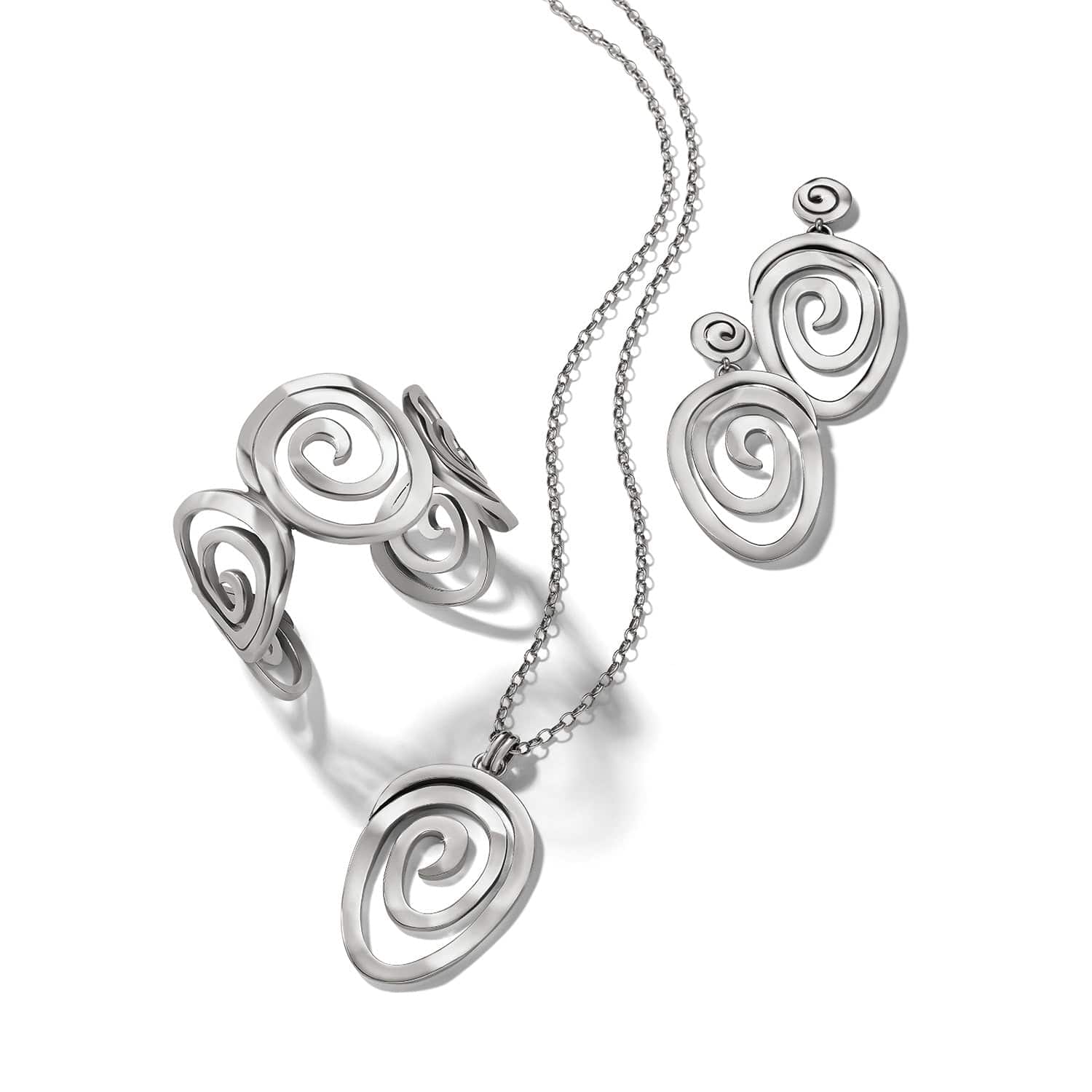 Vertigo Vibe Statement Post Drop Earrings silver 3