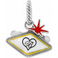 Brighton charm with silver-plated marquee sign design, red star accent, and script B heart motif on a white background
