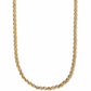 Brighton necklace with gold-tone rolo chain links forming a continuous loop on a white background
