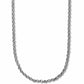 Brighton necklace with silver-tone rolo chain links and lobster clasp closure on a white background
