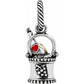 Brighton basket charm with silver-tone two-tone finish, red enamel heart accent, and bail on a white background