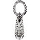 Brighton charm with silver-plated rope-textured ring, beaded accent, and crystal details on a white background