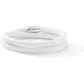 Brighton white leather double wrap bracelet with silver-plated magnetic clasp and engraved logo on a white background