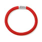 Brighton bracelet in red leather with silver-plated magnetic clasp featuring engraved logo on a white background