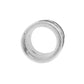 Brighton spacer bead with silver-tone polished finish and open circular center on a white background
