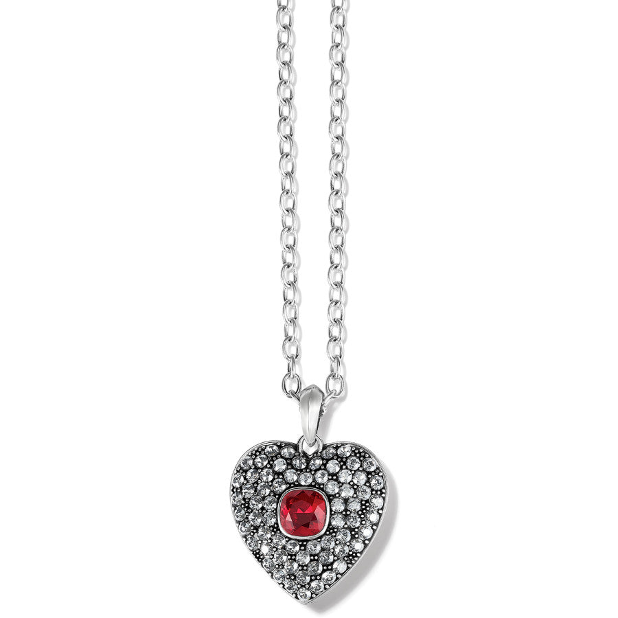 Adela Heart Convertible Necklace silver-siam 1