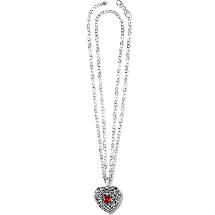 Adela Heart Convertible Necklace silver-siam 4