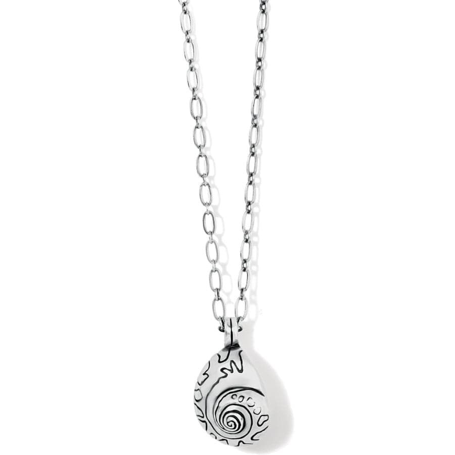 African Turban Shell Necklace silver 1