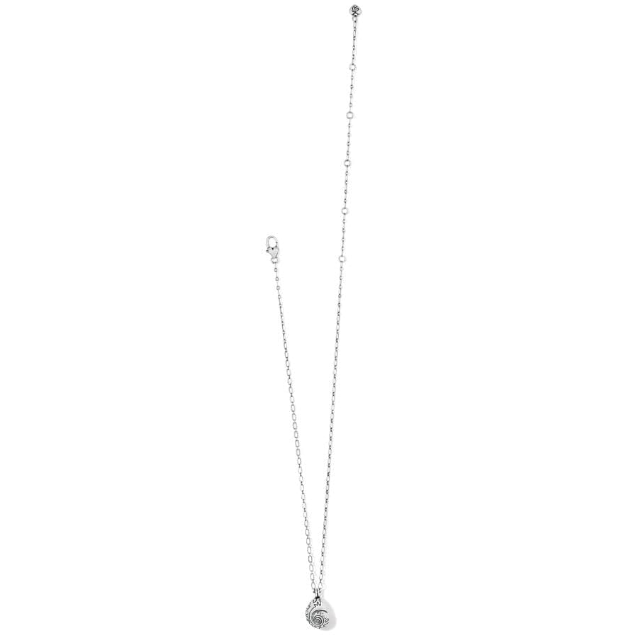 African Turban Shell Necklace silver 2