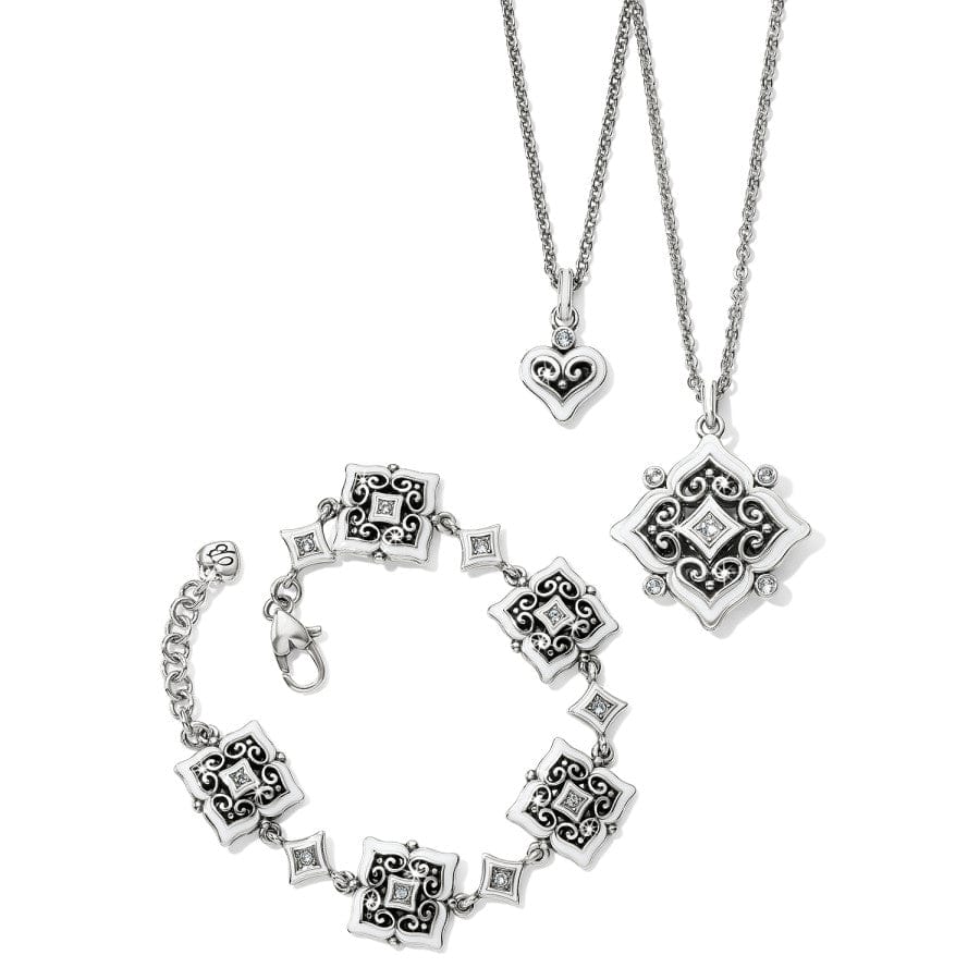Alcazar Blanc Heart Necklace