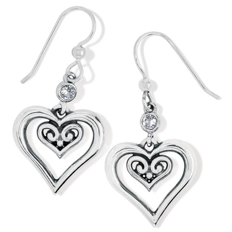 Alcazar Duet Heart French Wire Earrings silver 1