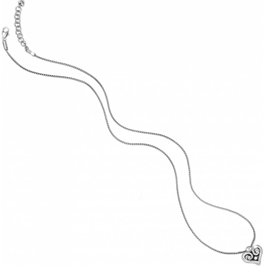 Alcazar Heart Badge Clip Necklace silver 3
