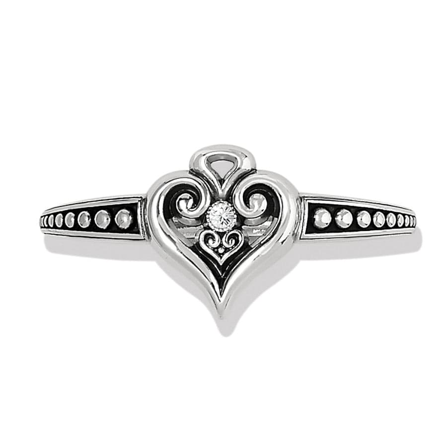 Alcazar Heart Glint Hinged Bangle silver 1