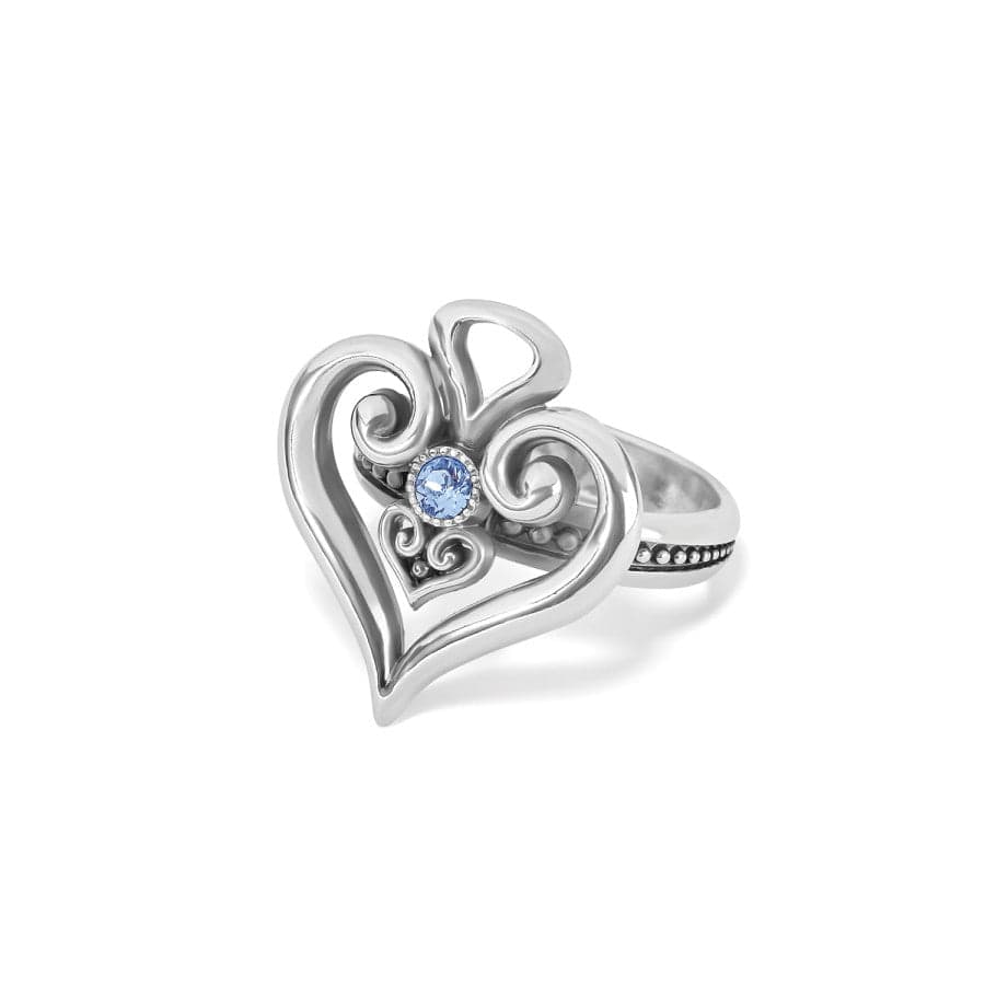 Alcazar Heart Glint Ring silver-light-sapphire 1