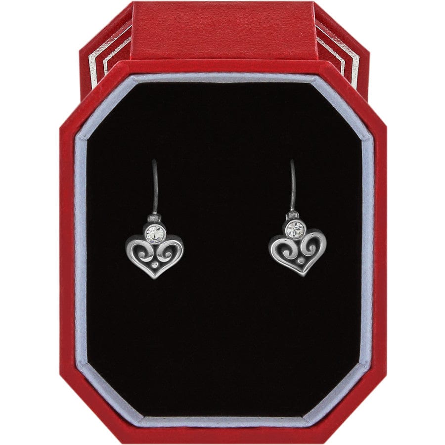 Alcazar Heart Leverback Earrings Gift Box silver 1