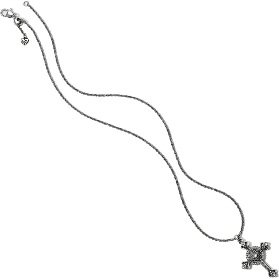 Alcazar Heart Small Cross Necklace silver 3