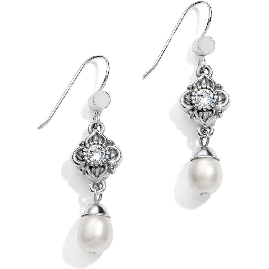 Alcazar Margaret French Wire Drop Earrings silver-pearl 2