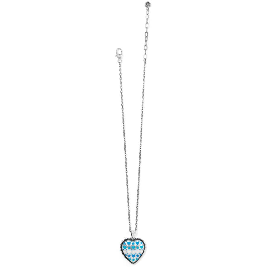 Amore Shades Multi Hearts Necklace silver-blue 2